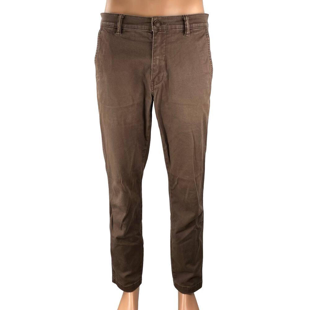 Levi's XX EZ Men's Brown High Rise Casual Straight Chino Denim Jeans Pants 32